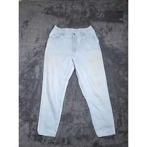 Vintage Lee Women Light Wash High Waisted Mom Jeans Relaxed Fit Denim 32x29